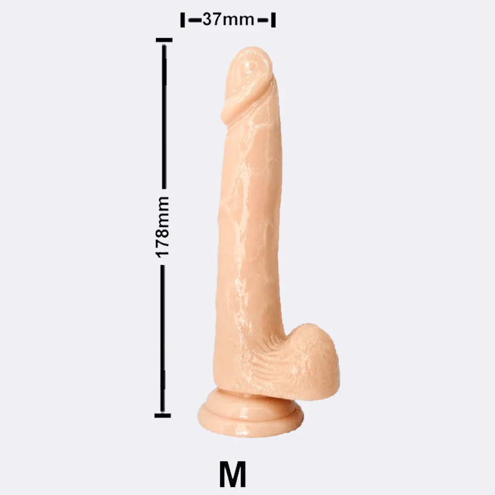 Dildo con Testículos Talla M - Imagen 2