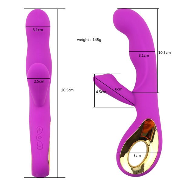 vibrador agarradera con estimulación de clítoris